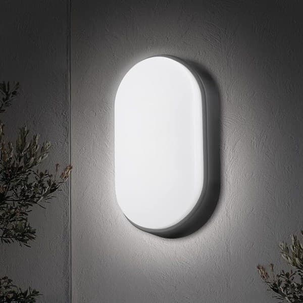 LED væglampe elliptisk lampe sort lampe 220*135*70mm