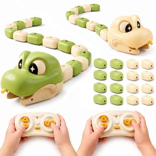 Magnetisk slangespil legetøj, der spiser sig selv, med lyd og lys til drenge 2 Pcs B