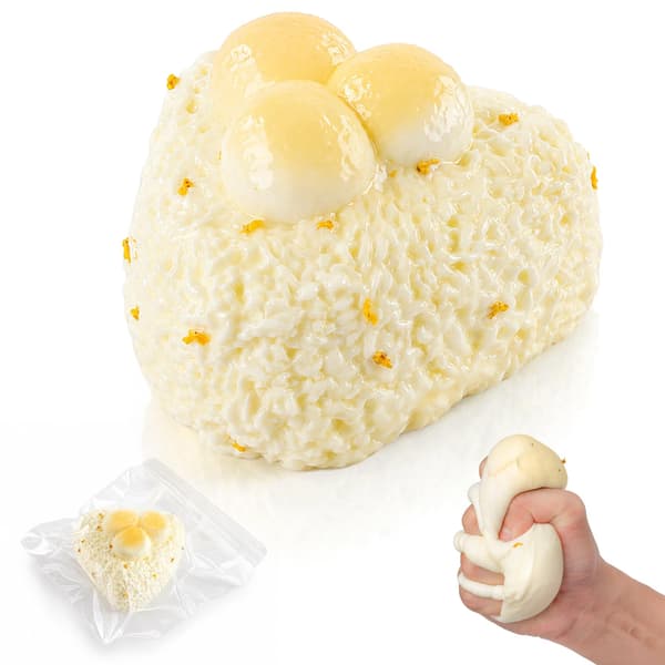 Jordbærkage Squishy Legetøj, Silikone Klemmelegetøj til Langsomt Stigende Squishy Strawberry Cake