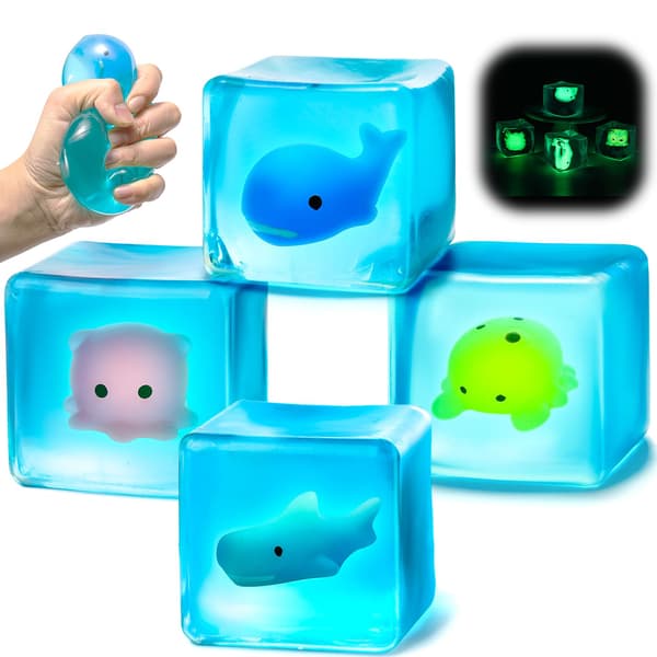 Isbit Stressboll, Haj Långsamt Stigande Squishy Sensorisk Fidgetleksak för Barn Sharks