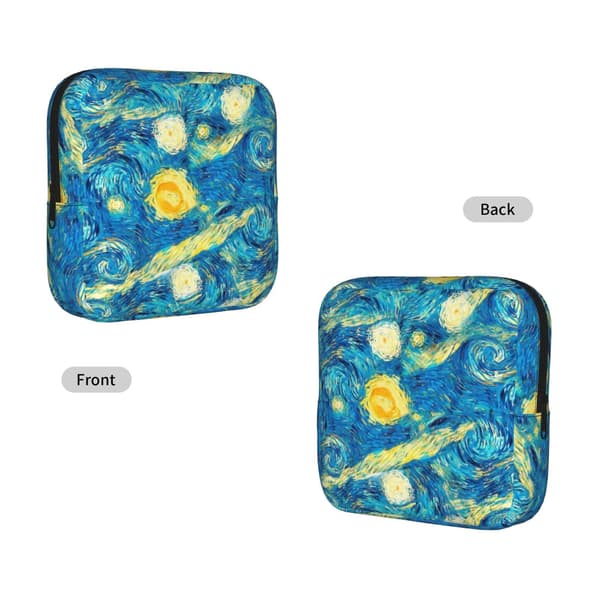 Starry Night Menstruationspose til kvinder, bærbar hygiejnebindspose til pung, små makeupposer Starry Night