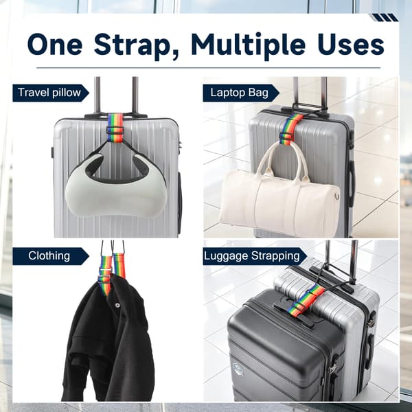 2-pack bagageremmar för resväskor 25 färger, justerbar elastisk resväskrem med dubbel stabilitetsdesign, handsfree Scottish