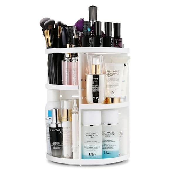 UNIQ 360º Roterende Makeup Opbevaring Kosmetisk Organizer - Vit