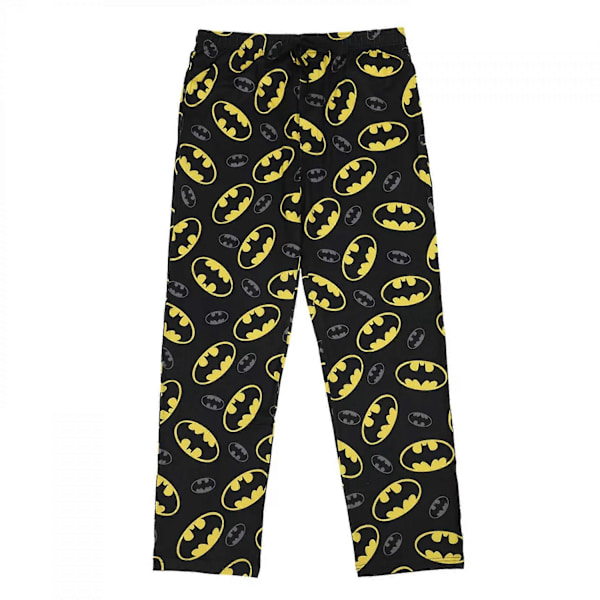 Batman Klassisk Logotyp Heltäckande Tryck Sovbyxor Black X-Large