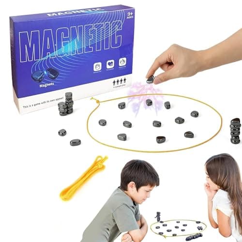 Magnetspill med 20 steiner, magnetisk sjakkspill med snor