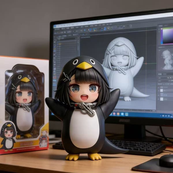 Arknights Endfield Penguin Administrator Figurmodell Skrivebord Bursdagsgave