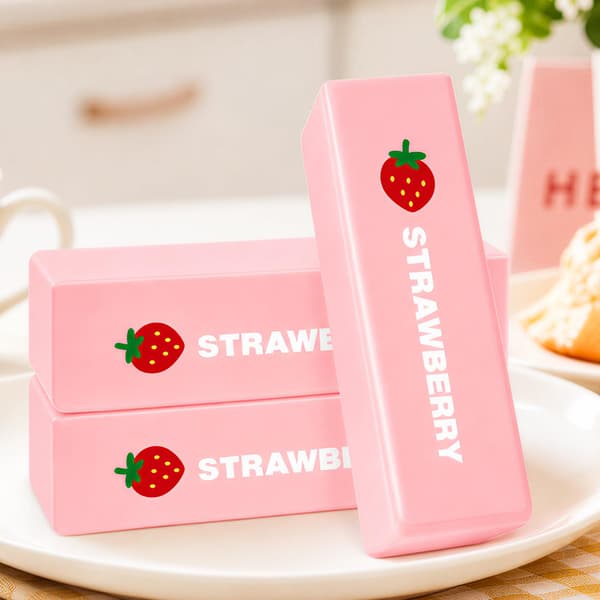 3-pack smör-squishy långsamt stigande klämleksaker, sensoriska fidget-leksaker Butter Stick Pink-3p