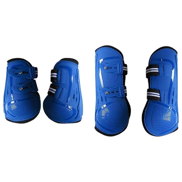 4x Hästskydd Benlindor Stötdämpande Ridskydd blue L