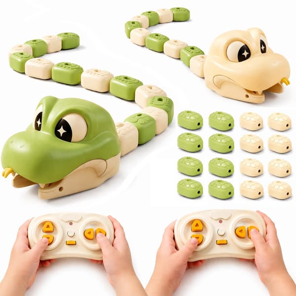 Magnetisk slangespil legetøj, der spiser sig selv, med lyd og lys til drenge 2 Pcs B
