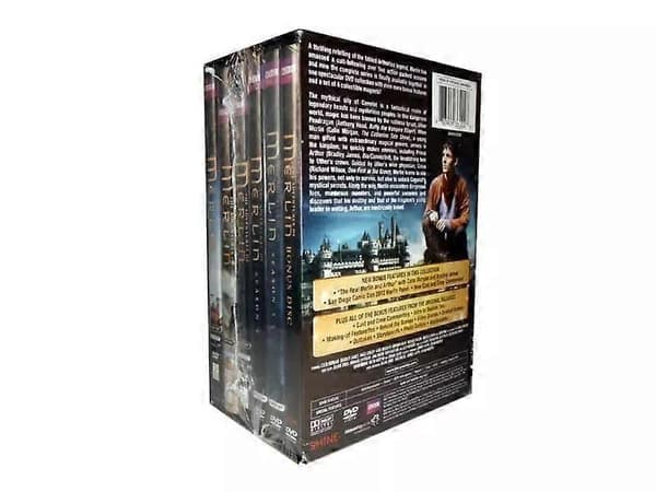 Merlin, Komplet serie sæson 1-5 DVD Engelsk version 24-disc boks sæt Ny
