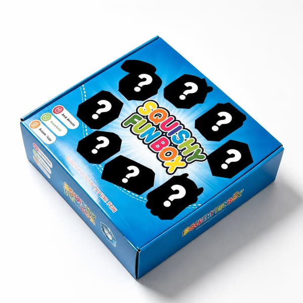 8-delad Mystery Squishy Fun Box, överraskande blandade sensoriska stresslindrande klämleksaker och fidget-presentpaket