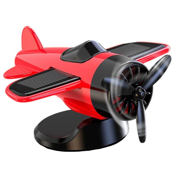 Soldriven flygplansprydnad - Roterande bilinredning Red
