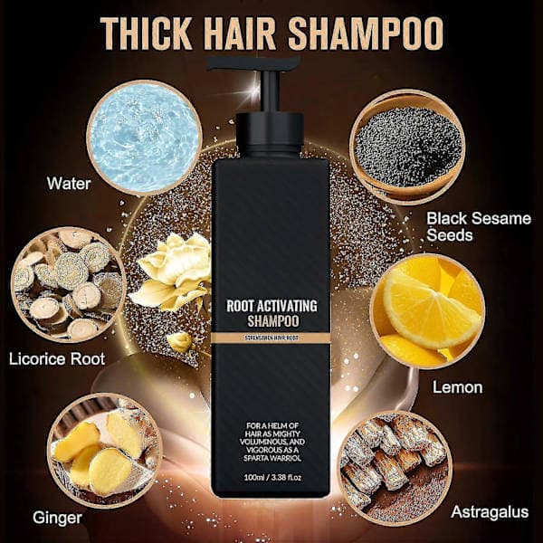 Root Activator Shampoo, Mane Root Activator Shampoo, Schampo Root Activator Främjar hårväxt för män Hårförtjockningsschampo - sju 2st 2pcs