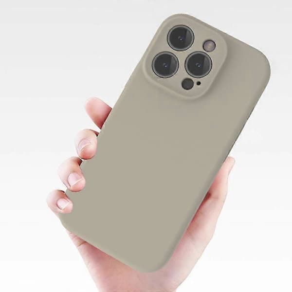 Fodral till iPhone 16 Pro Max PC+flytande silikon skyddande mobilfodral med mikrofiberfoder