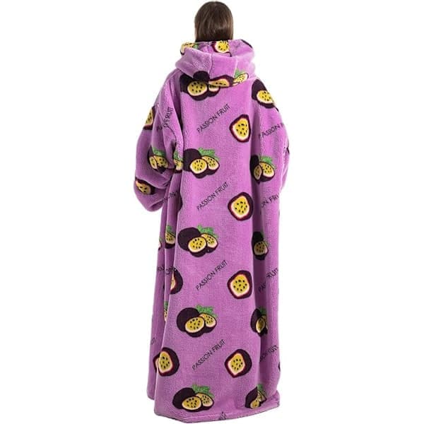 Ekstra lang overdimensjonert teppegenser, koselig fleece-teppe for voksne kvinner, fluffy gigantisk hettegenser for tenåringer