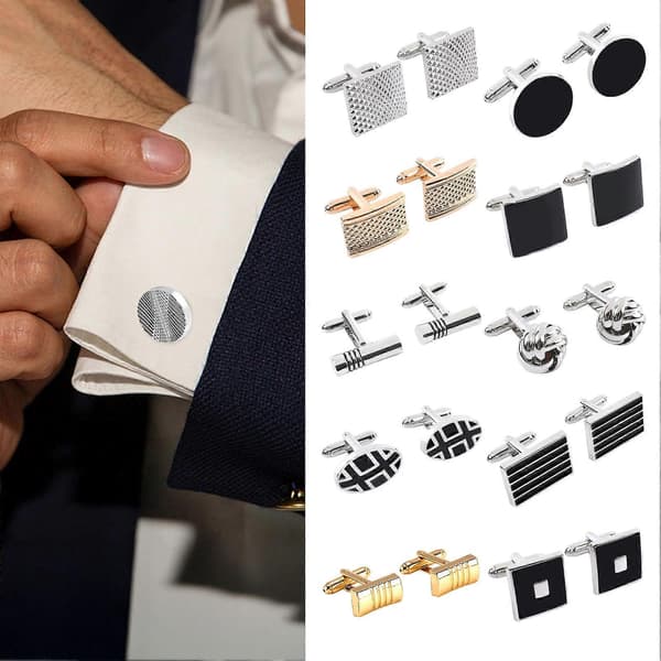 Håliga vridmanschettknappar Herr modeaccessoar - för affärs- och bröllopsklädsel 7