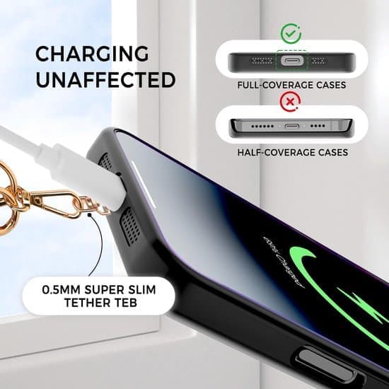 Säkerhetsrem för smartphone - Premium telefonrem - Telefonrem - Lång - Kort - Universal - Stöldskydd - Handled