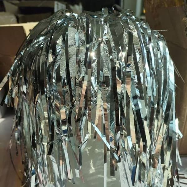Festparykker Hår Cosplay Dansehårstykke, Sølv Silver