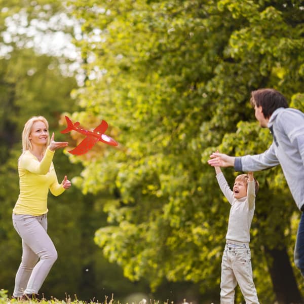 Skumfly – 48 cm lysende håndkastglidefly for utendørs lek Orange