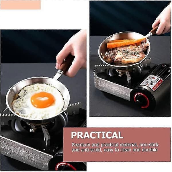 16 cm non-stick stegepande i rustfrit stål