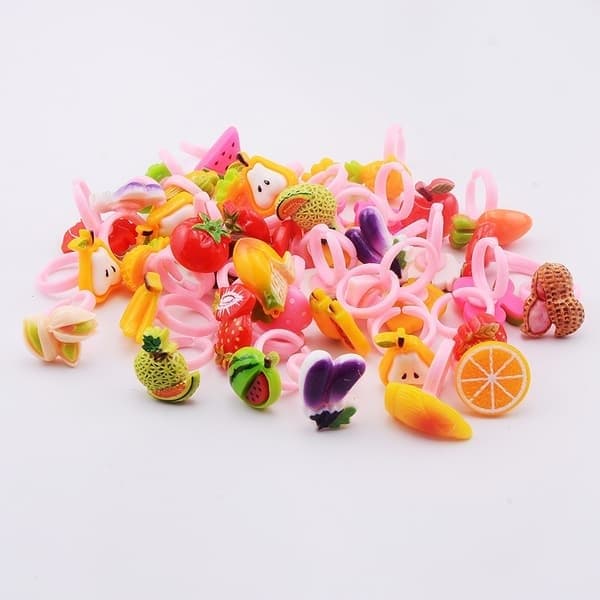 36-pack tecknade barnringar med godisblommor, stil 1 Style 1 Style 1