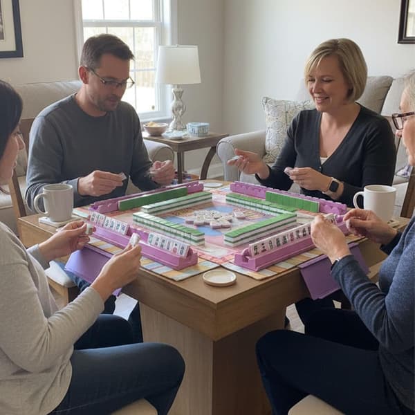 Mahjong kortholder til bord, under måtte, skyd ind i stativ, vinklet visningsstativ, foldbart 3D-printet pladsbesparende tilbehør, ideelt tilbehør til