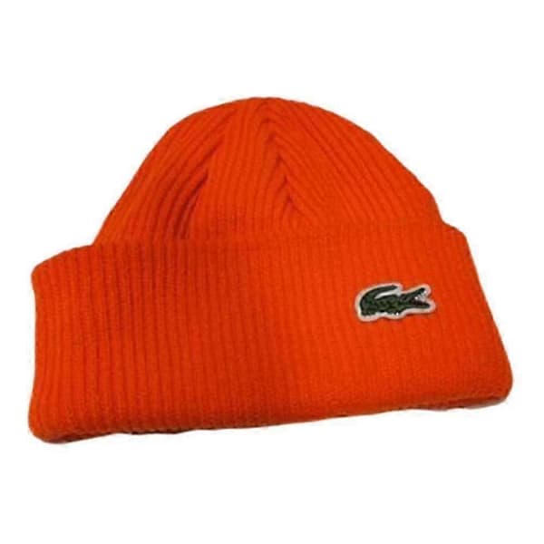 Lacoste2 stickade mössor för män och kvinnor, mössa, vintervarm utomhusmössa Orange