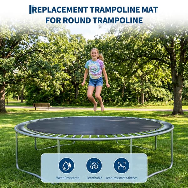 Trampolin udskiftningsmåtte, trampolin springmåtte til 12/14/15 fod rund ramme