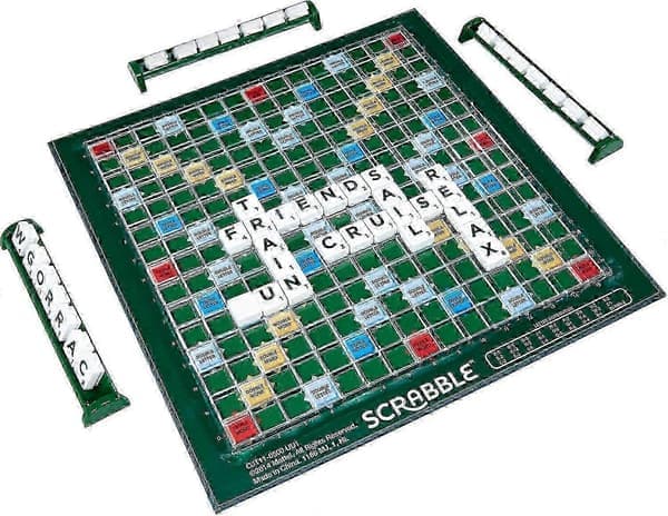 Deluxe Scrabble-sett med låsbare brikker for familiemoro