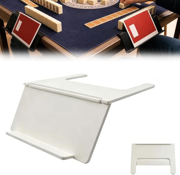 Mahjong kortholder til bord, under måtte, skyd ind i stativ, vinklet visningsstativ, foldbart 3D-printet pladsbesparende tilbehør, ideelt tilbehør til