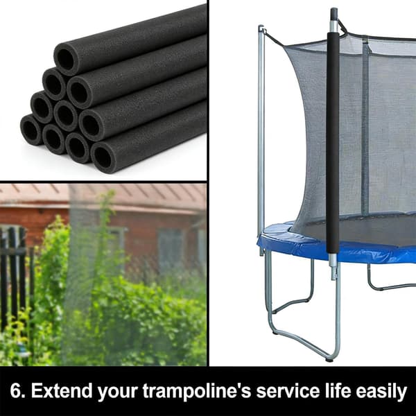 Trampoline Skumstanghylser 15,7 tommer 12 stk Universell Vanntett Black
