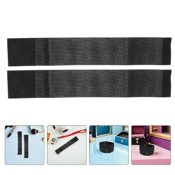 Begravningssorgeband Svart Elastiskt Justerbart Armband 12 st för Sorg
