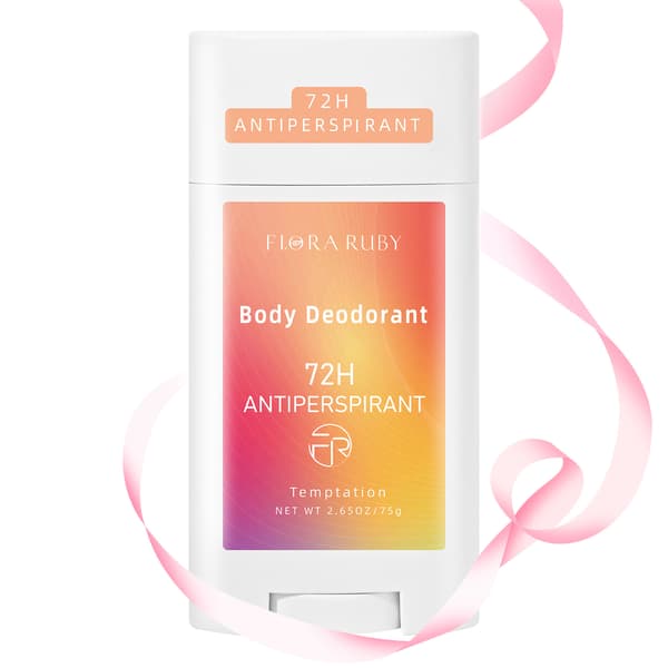 Flora Ruby Antiperspirant Deodorant Stick, 72H svette- og luktbeskyttelse, aluminiumsformel, langvarig friskhet charm