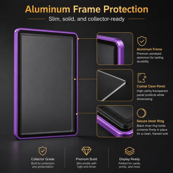 SUGGLESAFE PSA Slab Case, Magnetiskt 9-punktslås Display Protector, Lila Purple