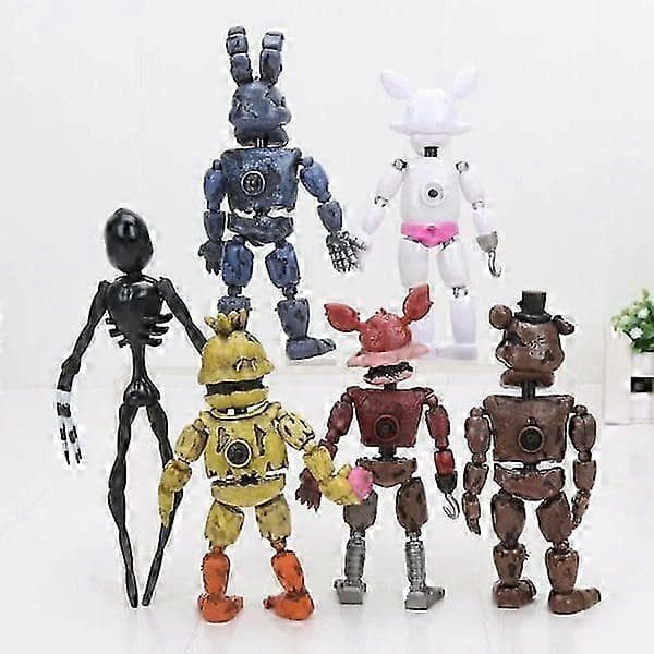 6 st/set PVC Five Nights At Freddy's Actionfigur Fnaf Bonnie Foxy Freddy