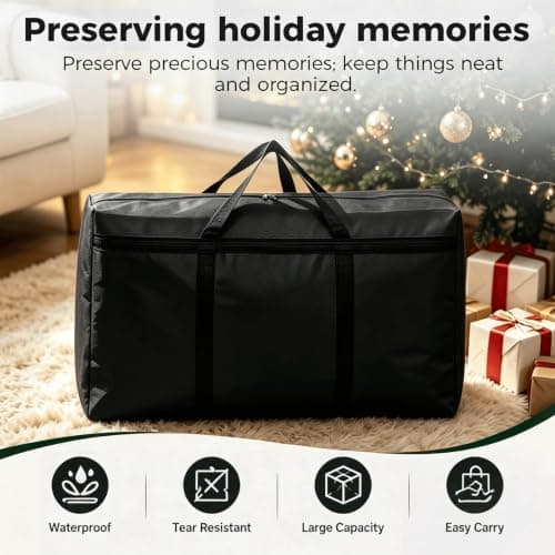 Stor rejsetaske, sammenfoldelig opbevaringstaske, overdimensioneret flyttetaske, multifunktionel håndbagage, sort, medium Black Medium
