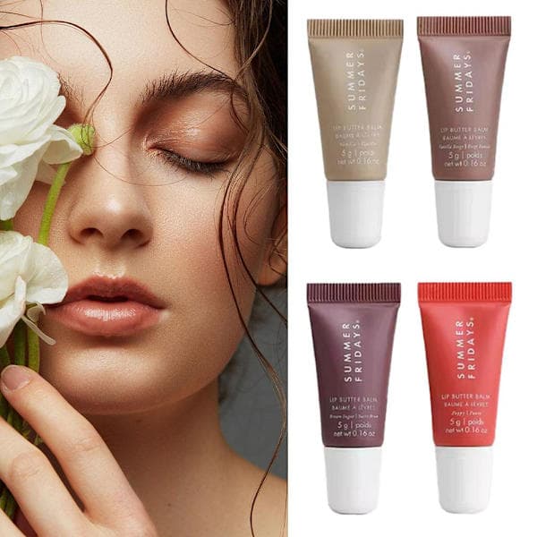 4 kpl kesähuulivoide Mini Butter Balm kosteuttava huulihoito G1D0