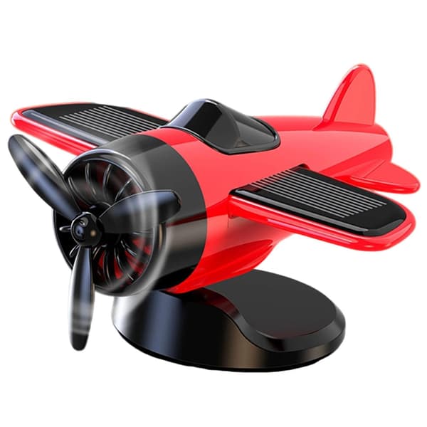 Soldriven flygplansprydnad - Roterande bilinredning Red