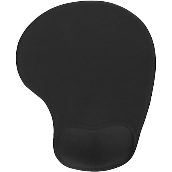Kontormusemåtte med gel-håndledsstøtte - Ergonomisk gamingmusemåtte med håndledsstøtte - Designet gamingmåtte med gummibase til bærbar computer, sort Black