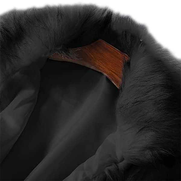 Vinterjakke til kvinder i imiteret pels, ærmeløs, sort, størrelse XL black XL