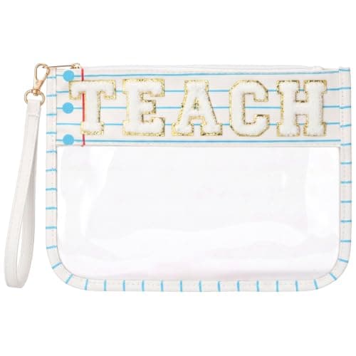 TEACH Chenille bogstav makeuptaske, takkegave, linjeret notesbog Line Notebook