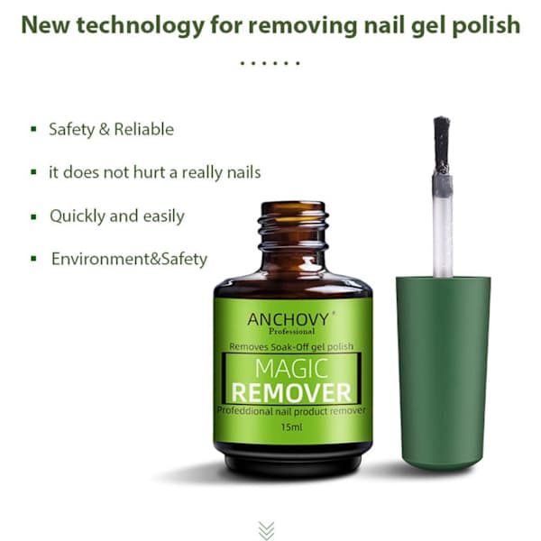 Magic Remover Manikyr Neglegellakk Soak Cleaner Neglelakkfjerning✨y