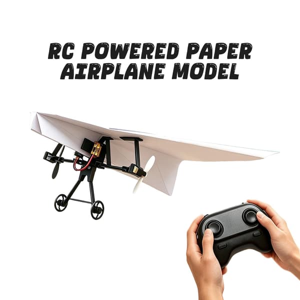 Fjärrkontroll Pappersflygplan DIY Flygplansleksaker Three Electric Models
