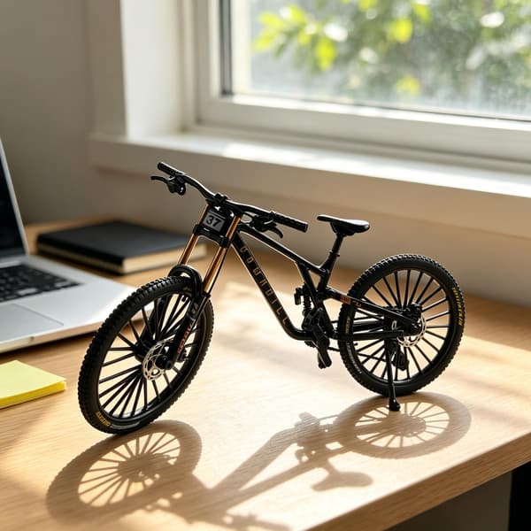 Finger Mountain MTB Cykelmodel til Voksne 1:8 Skala, Sort Black