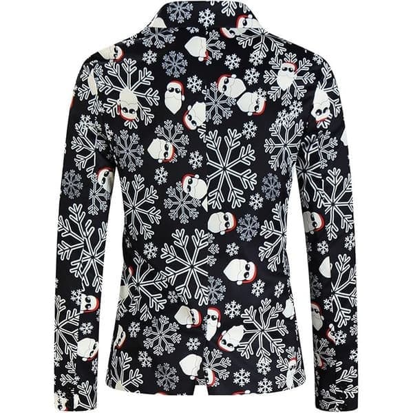 Julejakkesæt til mænd 2-delt juleweekendfest-smoking, SORT, Størrelse 2XL BLACK 2XL