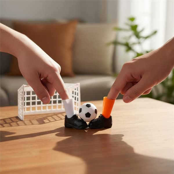 Fingrefodboldspil sæt med 2 mål, mini bordfodboldspil til fanklubber, sportsbarer og hjemmefester