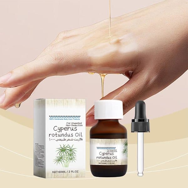 60 ml Cyperus Rotundus olie til hårfjerning, reducerer kropshårvækst A