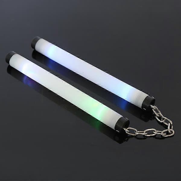 LED Nunchaku Ljus-Performance Leksaker - Högkvalitativ Lek Rainbow 4-Light 28cm