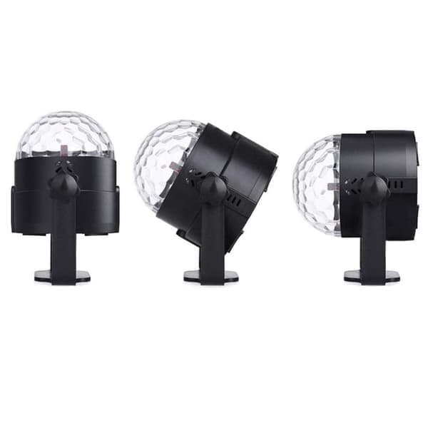 Diskolampe, Diskokule RGB med fjernkontroll og stemmestyring, Pa