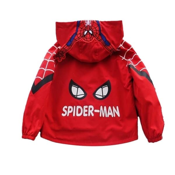 Superhelter Gutter Glidelås-hettegenser, Gutter Spider-Man Hettegenser, Rød, Størrelse 120 red 120